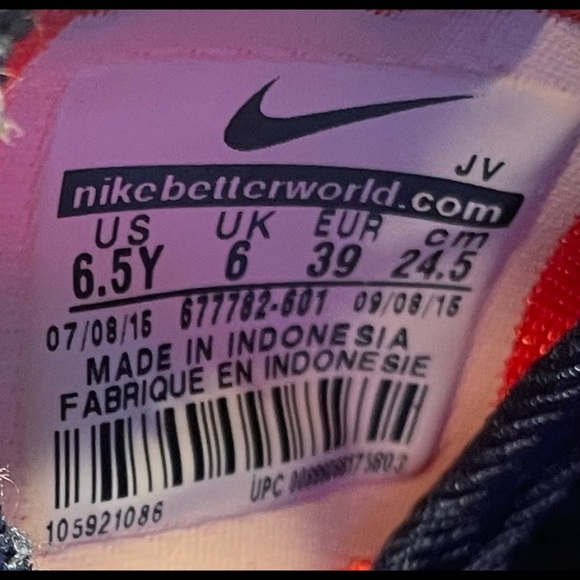 Nike Roshe One Print GS Light Crimson Blue Youth 6.5 - Picture 8 of 8